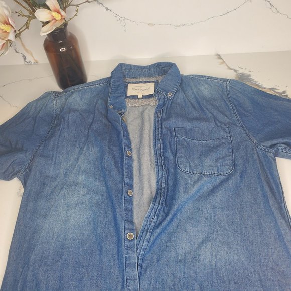 River Island Denim Button Down - Picture 2 of 11
